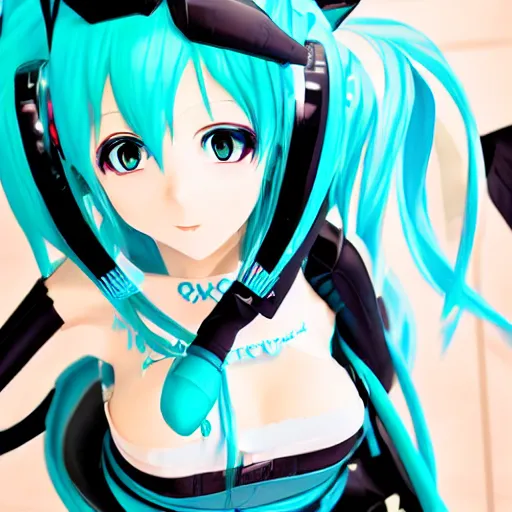 Image similar to miku hatsune, rtx