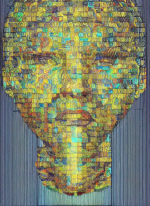 Image similar to god king of ai art, cpu gpu wafer, glitch art, notan, cyberwars by rene lalique, highly detailed, by william - adolphe bouguerea