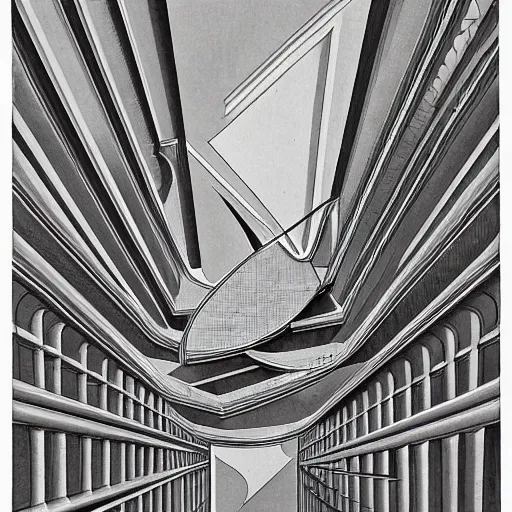 Prompt: Art by Escher