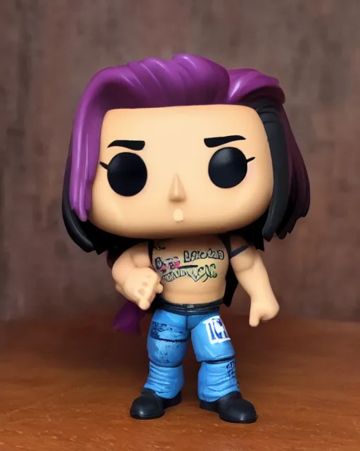 Image similar to Bret Hart Funko Pop. Photographic, photography