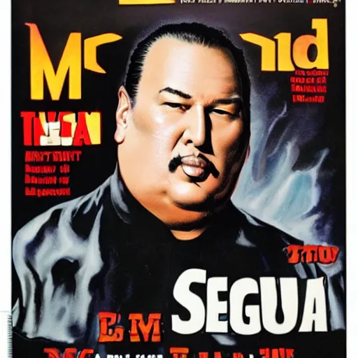 Image similar to mad magazine cover photo portrait caricature obese steven seagal