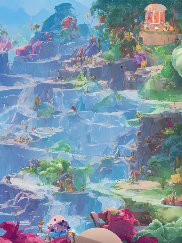 Image similar to shaved ice by disney concept artists, blunt borders, rule of thirds