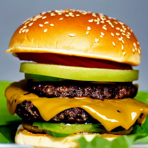 Image similar to a delicious juicy cheeseburger, 4 k