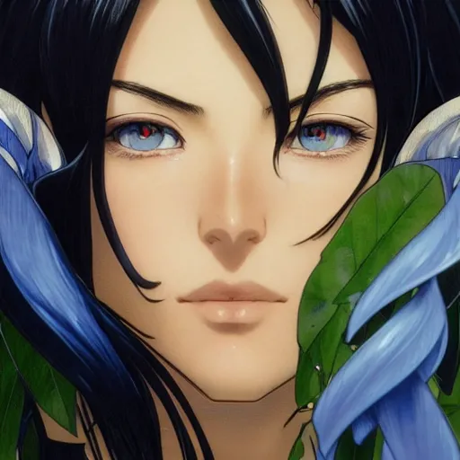 Prompt: highly detailed vfx portrait of nico robin by eiichiro oda!, makoto shinkai!, alphonse mucha, sharp focus, art by artgerm and greg rutkowski!, backlit, harsh overhead sunlight, blue eyes!!, large aquiline nose!!, stanley kybric, kaoru mori, detailed, best of behance,