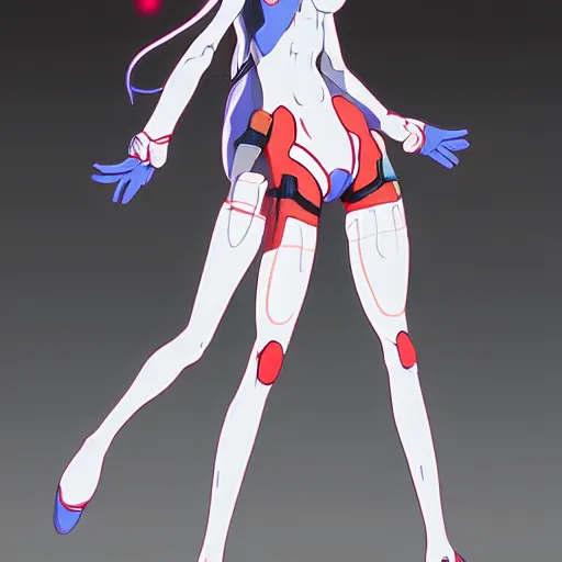 Image similar to Rei Ayanami in her early twenties, in the style of Neon Genesis Evangelion