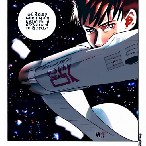 Image similar to elon musk and spacex manga by clamp