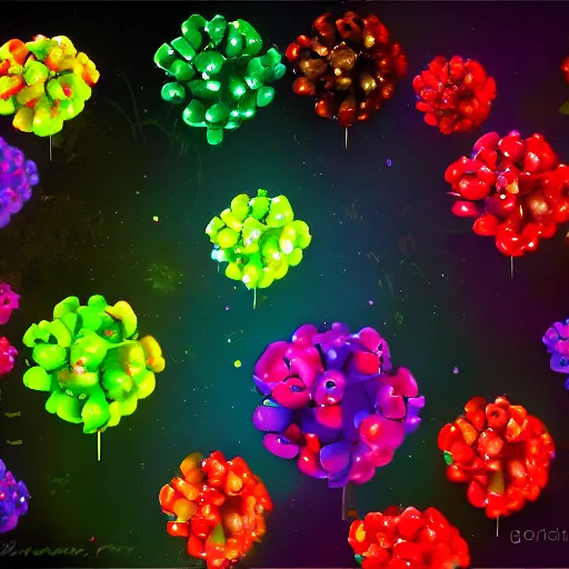 Image similar to bubble flowers, digital painting, magic realism, cinematic lighting