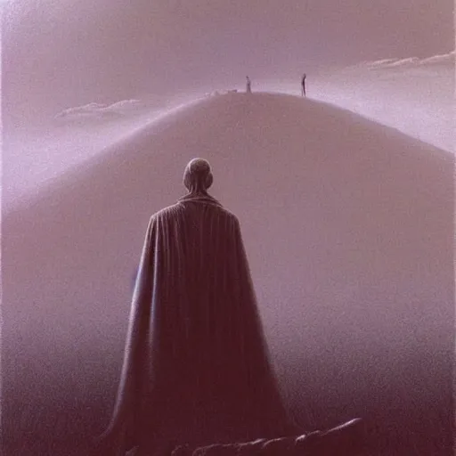 Prompt: Frodo Baggins. Zdzisław Beksiński