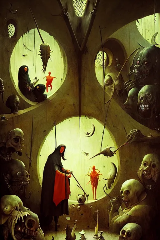 Prompt: hieronymus bosch, greg rutkowski, anna podedworna, painting of bring home the pain