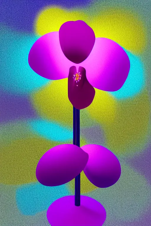 Image similar to a colorful, metallic orchid, ( ( ( ( jonathan zawada ) ) ) ) a computer rendering by agnes lawrence pelton, featured on polycount, computer art, rendered in cinema 4 d, octane render, rendered in maya