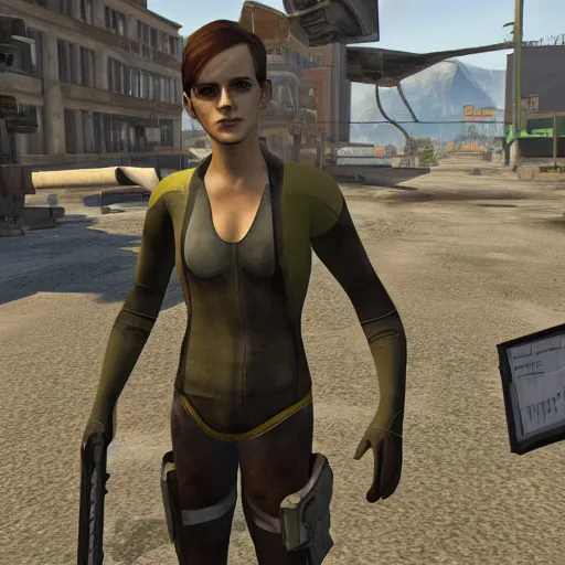 Image similar to Emma Watson in Half-Life 2