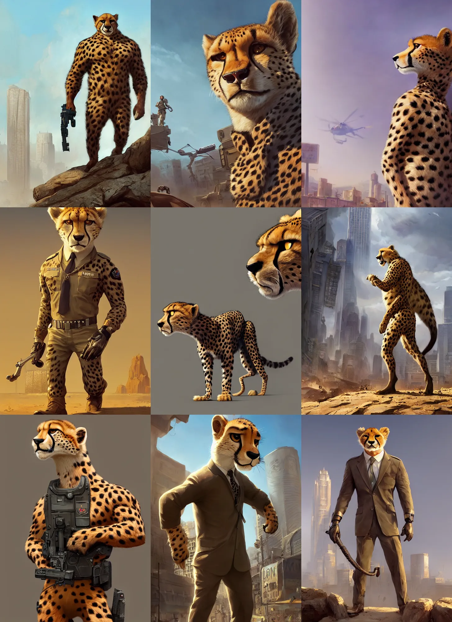 Prompt: cheetah in policeman suit, zootopia stile, realistic, warrior, concept art, artstation trending, cgsociety, octane render, unreal engine 5, 8 k, by greg rutkowski, jesper ejsing, ilya kuvshinov, cushart krenz