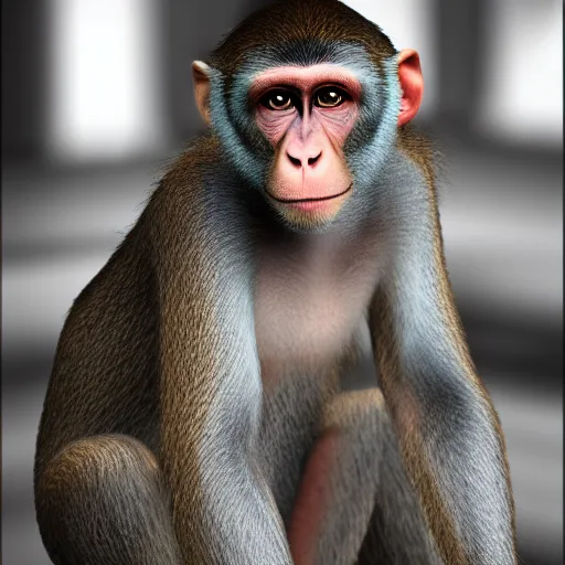 Image similar to Photorealistic Monkey in a suit
