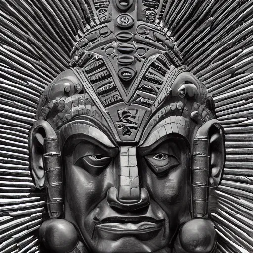 Prompt: benjamin netanyahu as aztec god by szukalski, high detail, sharp focus, 4 k