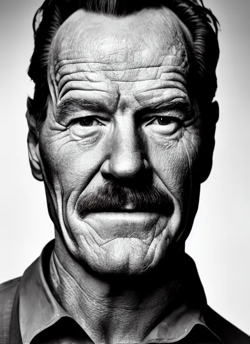 Image similar to photo of Bryan Cranston as Thanos by Eolo Perfido and Lee Jeffries, smile, head shot, detailed, award winning, Sony a7R