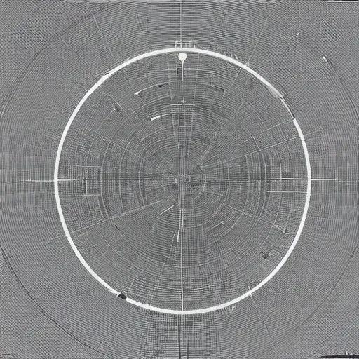 Prompt: photo of radar screen from 7 0 ’ s showing islands