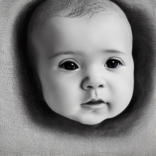 Prompt: a photorealistic portrait of a baby with 1 0, 0 0 0 heads 8 k