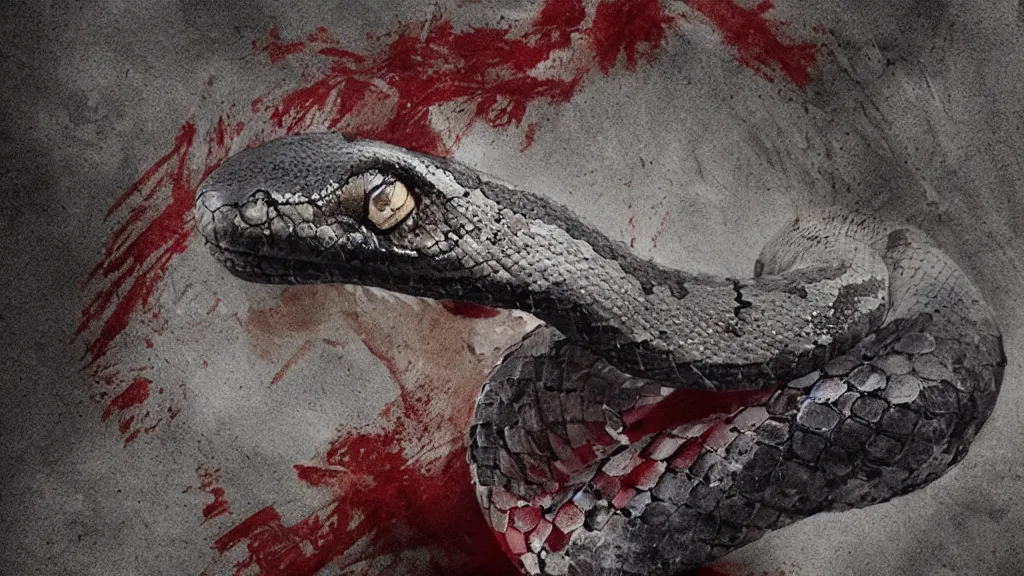 Image similar to fingerpainting well - read snake from hbo's the leftovers