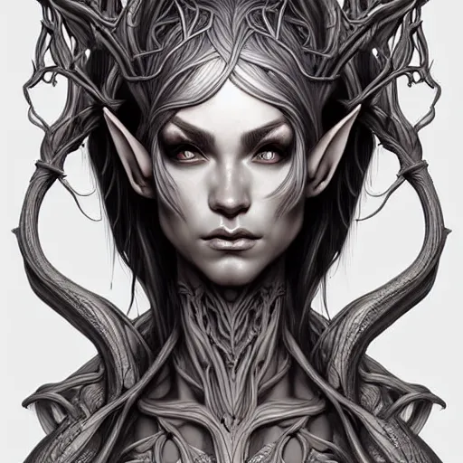 Prompt: digital art, centered head and fullbody of a elven ,intricate, veins, by James Jean and by artgerm , ultradetailed, charachter design, concept art, trending on artstation,