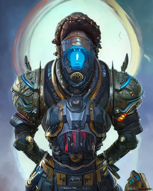 Prompt: Azreal Leviathan as an Apex Legends character digital illustration portrait design by, Mark Brooks and Brad Kunkle detailed, gorgeous lighting, wide angle action dynamic portrait