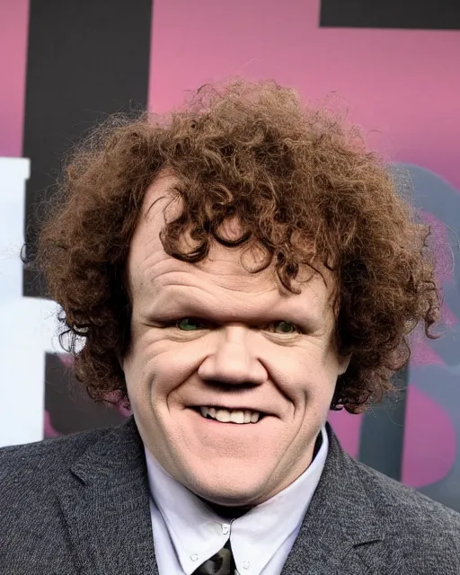 Image similar to john c. reilly's head wearing a wig made of cauliflower