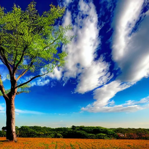 Image similar to a beautiful landscape with a tree and clouds on the outskirts of Tokyo by Matthew Quick