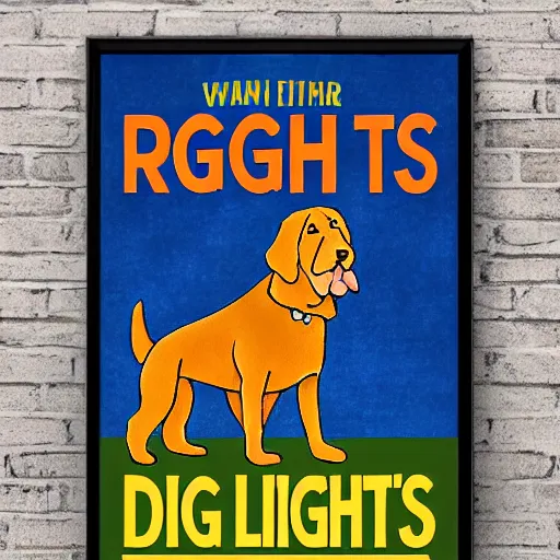 Image similar to dogs have rights poster