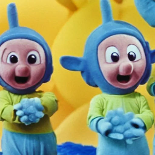 Image similar to smurf teletubbies