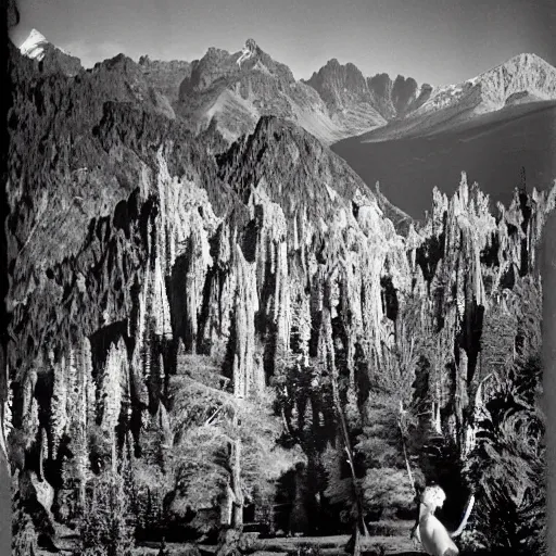 Prompt: stunning photograph of a beautiful model by ansel adams