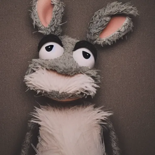 Prompt: [ bugs bunny ]! as [ a muppet ]!, 4 k photorealistic!! photography, trending on [ unsplash ]!, pinterest contest winner, [ 4 k ], intricate, [ portrait ]!