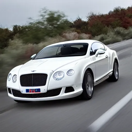 Image similar to white Bentley Continental Gt Exploding! Exploding! Explosion!