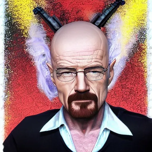 Image similar to walter white as a drag queen