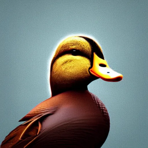 Image similar to a duck with a machine gun, photorealistic, award winning digital art, award winning gangster photography