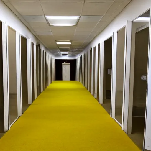 Prompt: Obama lost in the backrooms, old moist carpet, mono-yellow, fluorescent lights, randomly segmented rooms, eerie