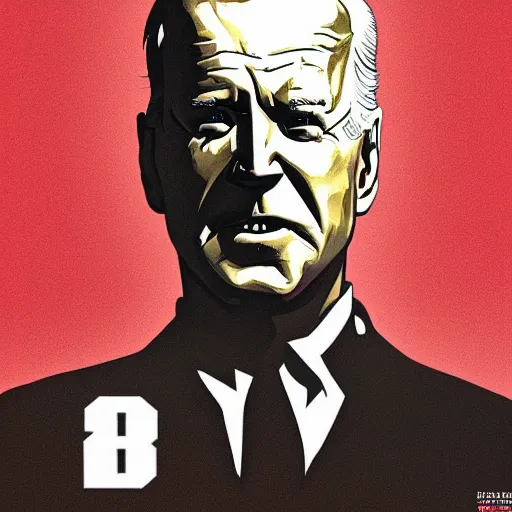 Image similar to joe biden as an evil T-800, dramatic lighting, cinematic, establishing shot, extremly high detail, photorealistic, cinematic lighting, artstation, style by James Gurney