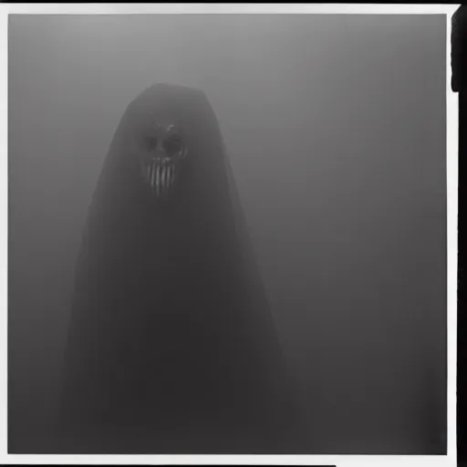 Prompt: a horrific creature in the fog, 3 5 mm, film shot, creepy, horror, cosmic horror, cinematic, dark