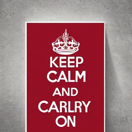 Image similar to keep calm and carry on poster