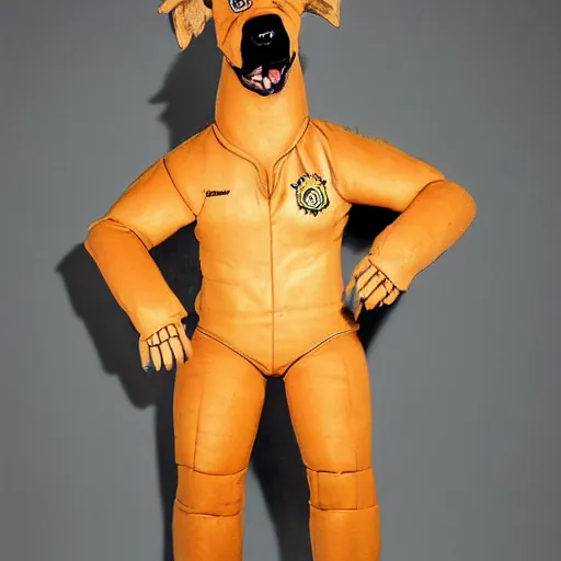 Prompt: full body a humanoid german shepherd beast - man, wearing soccer suit.