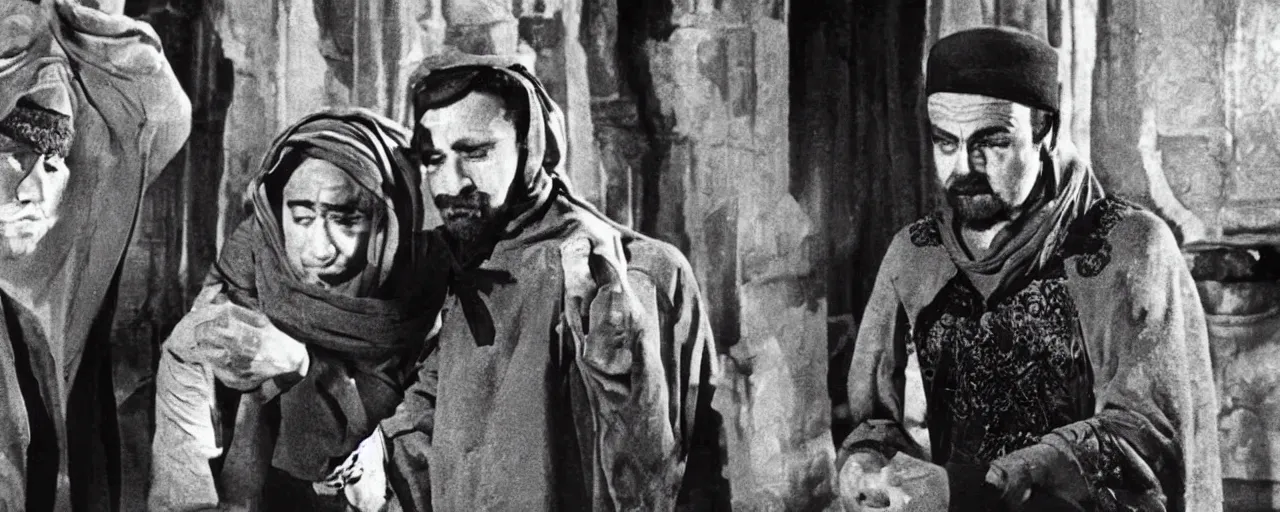 Image similar to the jewel thief, scene in the film Topkapi (1964)