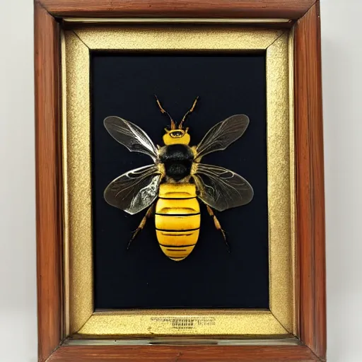 Image similar to antique framed 🐝, entomology specimen, victorian, scientific, symmetry, hd,