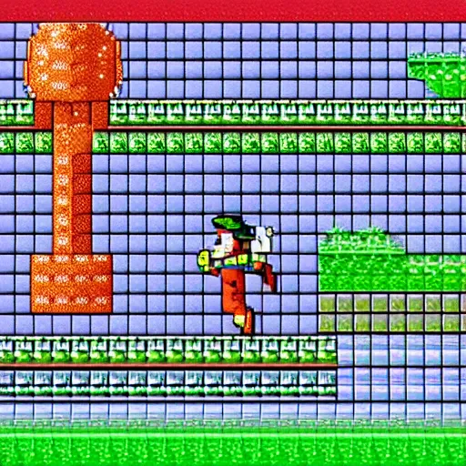 Image similar to screenshot from snes game mario Pixel Art