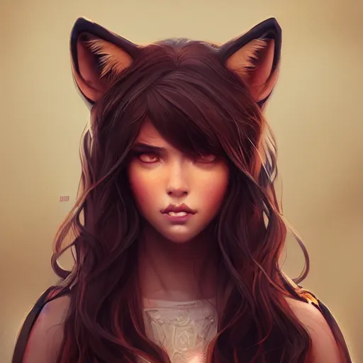 Image similar to teen fox girl, brown hair, gorgeous, amazing, elegant, intricate, highly detailed, digital painting, artstation, concept art, sharp focus, illustration, art by Ross tran