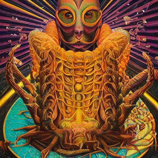 Prompt: intricate five star the scorpio mind by casey weldon, oil on canvas, surrealism, hdr, high detail, photo realistic, hyperrealism, matte finish, high contrast, 3 d depth, centered, masterpiece, vivid and vibrant colors, enhanced light effect, enhanced eye detail, artstationhd