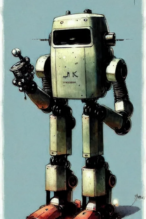 Image similar to ( ( ( ( ( 1 9 5 0 s robot knome mecha. muted colors. ) ) ) ) ) by jean - baptiste monge!!!!!!!!!!!!!!!!!!!!!!!!!!!!!!