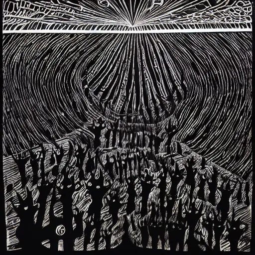 Prompt: searching for another reality by stanley donwood, highly detailed