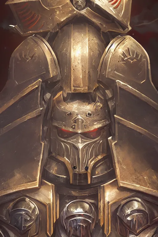 Image similar to armor portrait heros warhammer 4 0 k horus heresy fanart - the primarchs emperor by johannes helgeson animated with vfx concept artist & illustrator global illumination ray tracing hdr fanart arstation zbrush central hardmesh 8 k octane renderer comics stylized