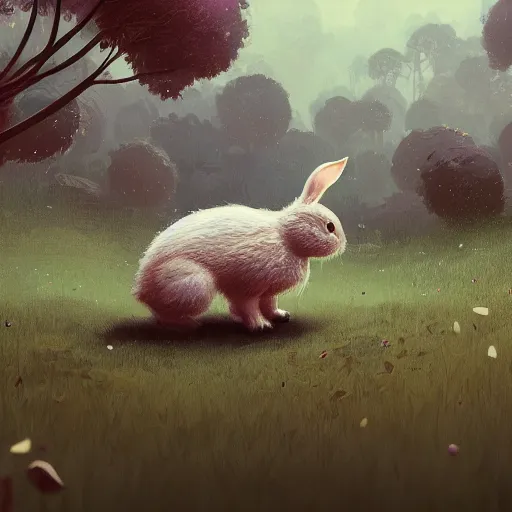 Image similar to cute rabbit by victo ngai and andreas rocha and greg rutkowski trending on artstation unreal engine 8 k hd wallpaperjpeg artifact blur