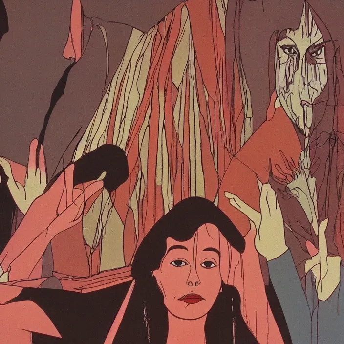 Image similar to Suspiria (1977), screenshot from the 1980's Saturday morning cartoon, highly detailed, smooth, sharp focus