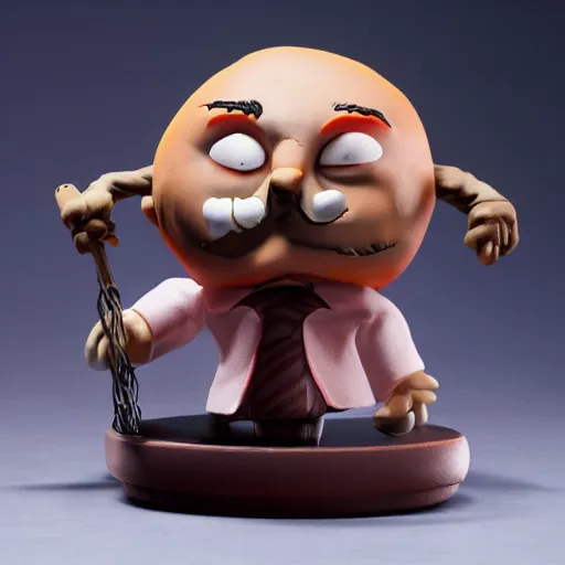 Image similar to don't starve wilson toy statue, sensual, cinematic, studio light, 8 k