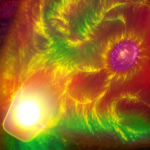 Image similar to Solar wind, digital art.